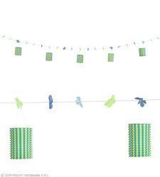 GIRLANDA Z LAMPIONAMI NIEBIESKA 3m