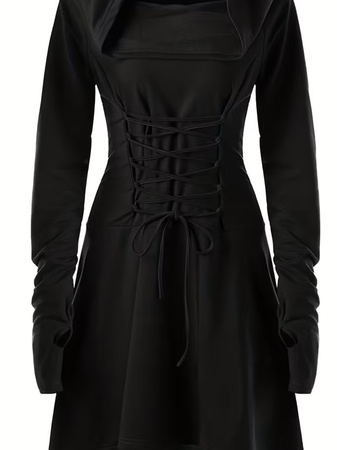 STRÓJ DAMSKI GOTYCKI CZARNY