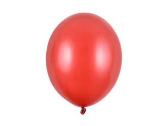 BALONY 30cm, STRONG METALIK CZERWONY 50 szt.