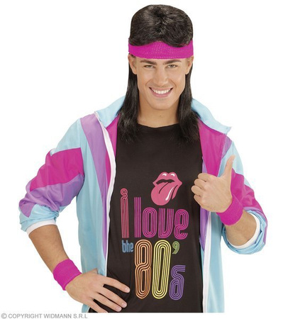 ZESTAW RÓŻOWYCH OPASEK ŚCIĄGACZY LATA 80 