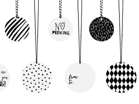 Zawieszki do prezentów, mix (1 karton / 40 op.) (1 op. / 12 szt.)