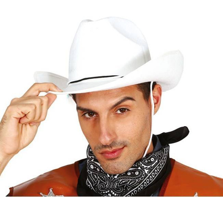 KAPELUSZ KOWBOJSKI BIAŁY