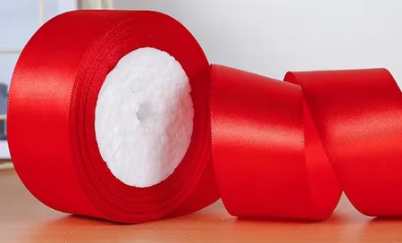 TASIEMKA SATYNOWA CZERWONA 38 MM 23M