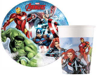 ZESTAW AVENGERS TALERZYKI+KUBECZKI