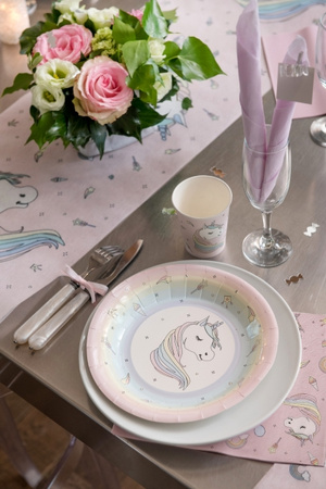 TALERZYKI PAPIEROWE BAJKOWY JEDNOROŻEC 23 CM 10 SZT