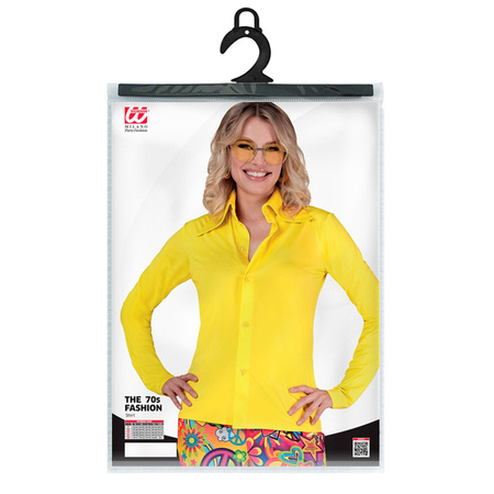 KOSZULA DAMSKA ŻÓŁTA LATA 70 