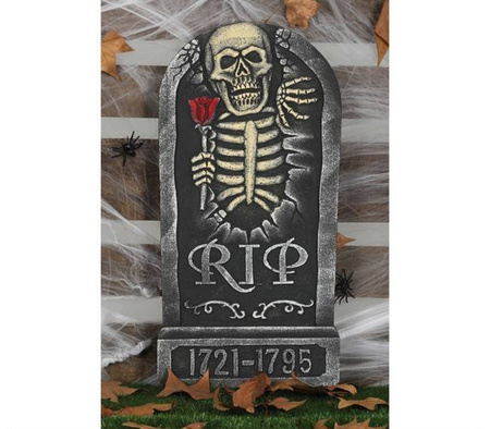 NAGROBEK 1721-1795 Z CZASZKĄ 65 CM X 30 CM