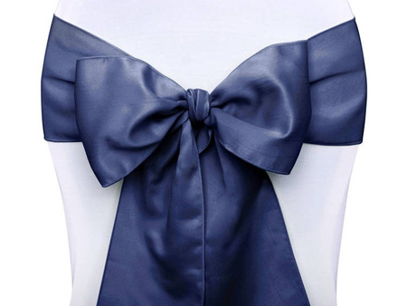 Szarfy na krzesło, granat, 0,15 x 2,75m (1 karton / 10 op.) (1 op. / 10 szt.)