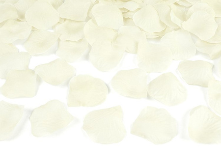 Tuba z płatkami róż, krem, 80cm (1 karton / 36 szt.)