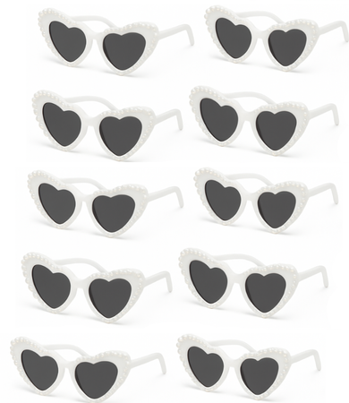 ZESTAW OKULARY SERCA 10 SZTUK I PEREŁKI DIY