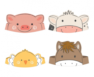 OPASKI ZWIERZĄTKA NA WSI  8 szt.