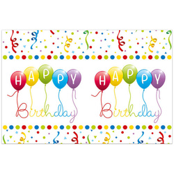 OBRUS PLASTIKOWY BALONY URODZINY 120X180 CM