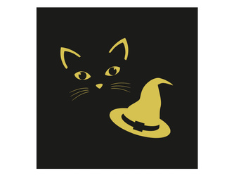 SERWETKI PAPIEROWE CZAROWNICA KOT 33 CM 20 SZT HALLOWEEN