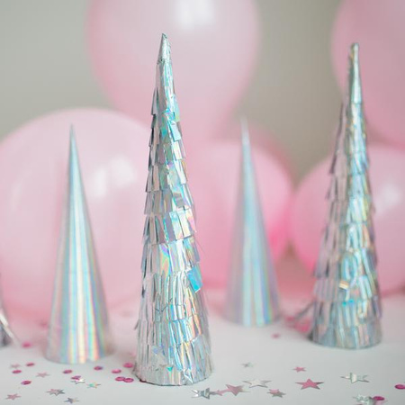 CZAPECZKI URODZINOWE RÓG JEDNOROŻCA 8 SZT.