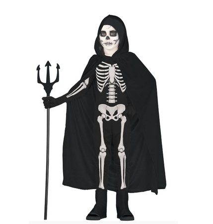 PELERYNA CZARNA Z KAPTUREM 100 CM 