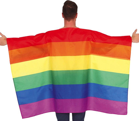 FLAGA TĘCZOWA NA RAMIONA 150X90 CM