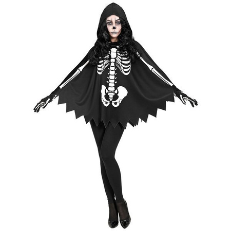 SCHELETRO (poncho con cappuccio)