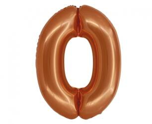 BALON FOLIOWY CYFRA 0 MIEDZIANA 76 CM