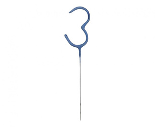 ZIMNY OGNIEŃ CYFERKA 3 NIEBIESKA 1 SZT