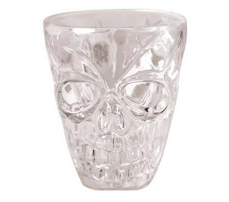 KIELISZKI CZASZKI PRZEZROCZYSTE 4 SZT