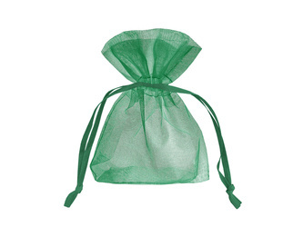 WORECZKI Z ORGANZY CIEMNOZIELONE 10 SZT 10 X 15 CM