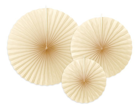 Rozety dekoracyjne, kremowy (1 karton / 50 op.) (1 op. / 3 szt.)