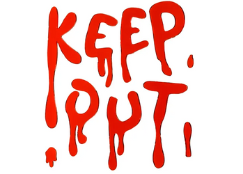 ŻELOWE NAKLEJKI NA OKNO CZERWONE KEEP OUT