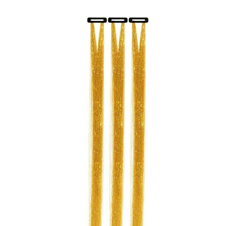 PASEMKA DO WŁOSÓW BŁYSZCZĄCE ZŁOTE 50 CM 