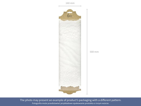 KORONKA ZAŁAMANA BIEL 0,45X9M