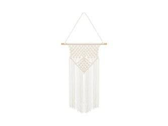 MAKRAMA 30X49CM, ZŁAMANA BIEL