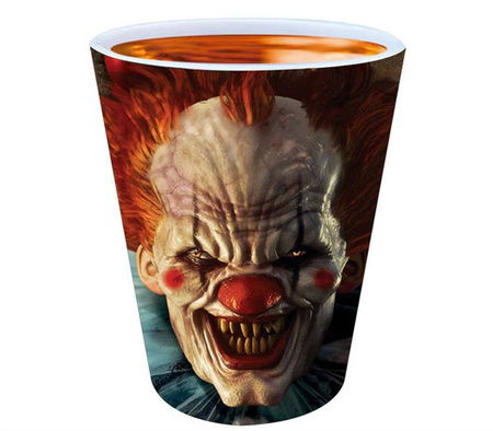 KIELISZKI STRASZNY KLAUN 3 SZT 5X6 CM