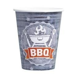 KUBECZKI PAPIEROWE SZARE BBQ 250 ML