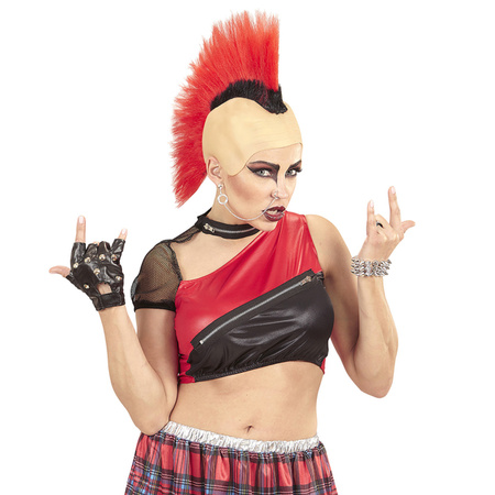 PERUKA PUNK IROKEZ CZERWONY