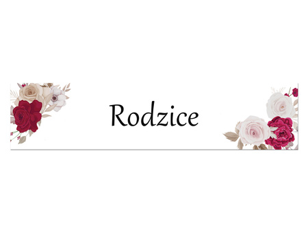 TABLICA REJESTRACYJNA RODZICE CZERWONE RÓŻE 2 SZT 