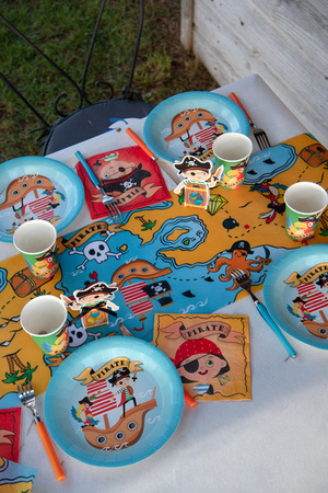 TALERZYKI PAPIEROWE PIRAT MAŁY 23 CM 10 SZT