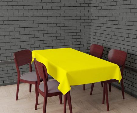 OBRUS PLASTIKOWY ŻÓŁTY-NEONOWY 137X274 CM