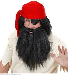 PERUKA + BRODA CZARNA SZAMAN