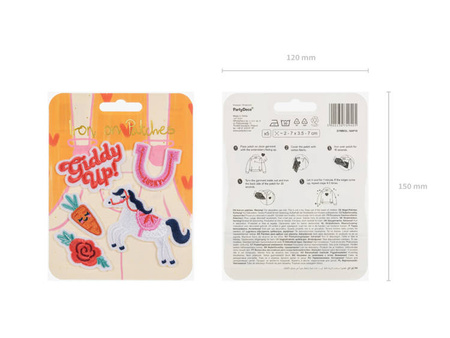 NASZYWKI PRASOWANKA GIDDY UP 2-7x3.5-7 cm 5 szt