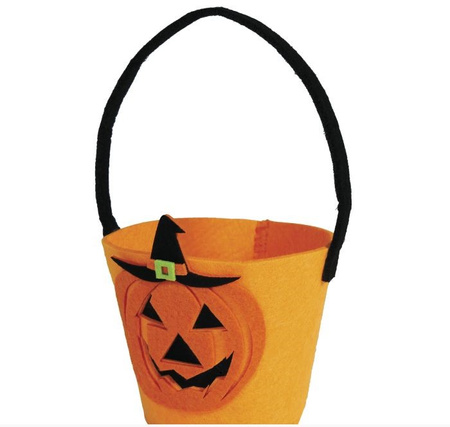 WIADERKO FILCOWE NA SŁODYCZE DYNIA 13X10 CM