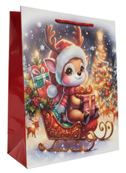 TORBA PREZENTOWA RENIFER SANIE 26 X 32 X 10 CM BTORBA PREZENTOWA RENIFER SANIE 26 X 32 X 10 CM
