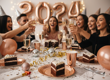 ZESTAW ROSE GOLD: TALERZYKI + KUBECZKI 