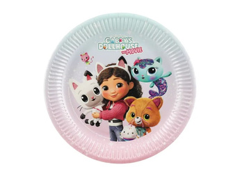 TALERZYKI PAPIEROWE KOCI DOMEK GABI FILM 23 CM 6 SZT