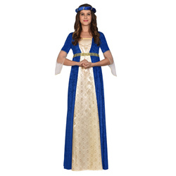 STRÓJ DAMSKI ŚREDNIOWIECZNA DAMA NIEBIESKA