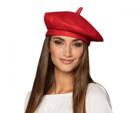 Beret Francuz, czerwony