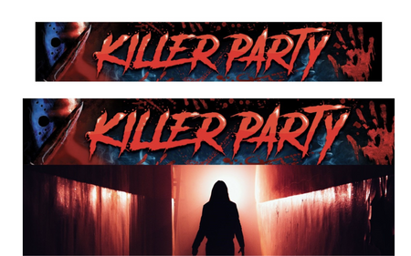 BANER MATERIAŁOWY „KILLER PARTY” 290X50 CM HALLOWEEN