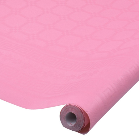 OBRUS W ROLCE JASNORÓŻOWY 120 X 600 CM