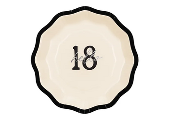 TALERZYKI PAPIEROWE 18 HELLO 18 CM 6 SZT