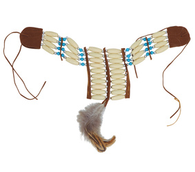 NASZYJNIK INDIAŃSKI Z PIÓRAMI