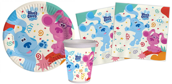 ZESTAW ŚLADEM BLUE TALERZYKI+KUBECZKI+SERWETKI