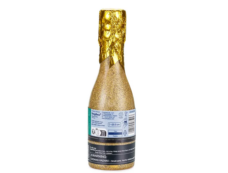 TUBA Z KONFETTI SZAMPAN 20,5 CM ZŁOTY